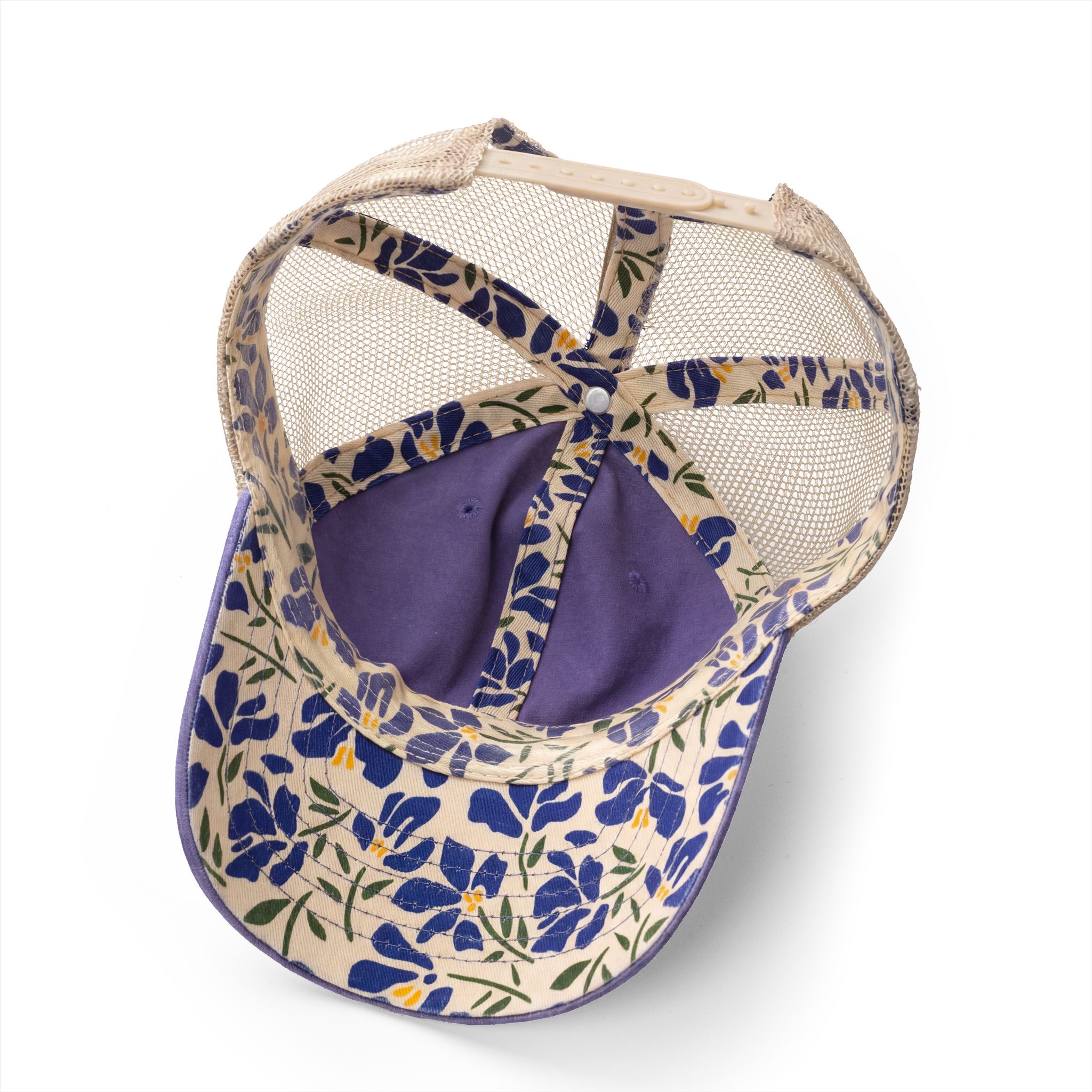 Women's Ponytail Market Cap (Purple Floral) - Image 2